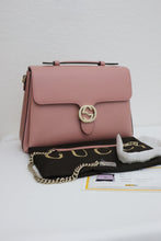 Load image into Gallery viewer, Gucci GG Medium Interlocking Calfskin Shoulder bag in pink - BRAND NEW retails $1699