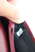 Load image into Gallery viewer, Chanel bifold caviar wallet in burgundy