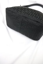 Load image into Gallery viewer, Fendi zucchino double flap baguette in black