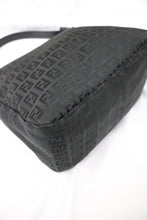 Load image into Gallery viewer, Fendi zucchino double flap baguette in black