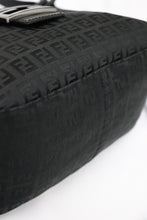 Load image into Gallery viewer, Fendi zucchino double flap baguette in black