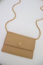 Load image into Gallery viewer, Chanel Goatskin wallet on chain