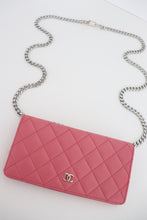 Load image into Gallery viewer, Chanel quilted yen pink leather wallet