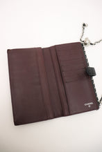 Load image into Gallery viewer, CHANEL Lambskin Quilted Long Flap Wallet Black
