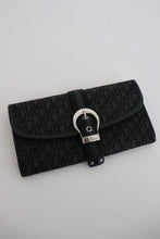 Load image into Gallery viewer, Christian Dior Trotter Wallet with Horseshoe Clasp Black