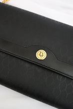 Load image into Gallery viewer, Vintage Christian Dior Black Leather Bag with Gold Chain