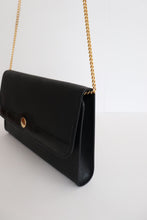 Load image into Gallery viewer, Vintage Christian Dior Black Leather Bag with Gold Chain