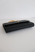 Load image into Gallery viewer, Vintage Christian Dior Black Leather Bag with Gold Chain