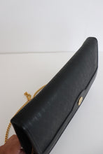 Load image into Gallery viewer, Vintage Christian Dior Black Leather Bag with Gold Chain