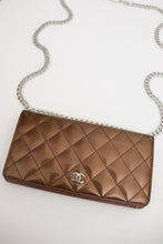 Load image into Gallery viewer, Chanel patent brown vintage wallet