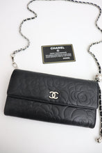 Load image into Gallery viewer, Chanel camellia lambskin wallet