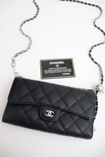 Load image into Gallery viewer, CHANEL Lambskin Quilted Flap Wallet Black