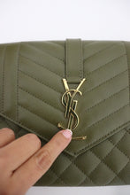 Load image into Gallery viewer, Saint Laurent Logo Mix Matelasse Leather Envelope