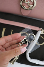 Load image into Gallery viewer, Gucci GG Medium Interlocking Calfskin Shoulder bag in pink - BRAND NEW retails $1699