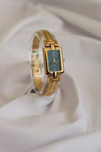 Load image into Gallery viewer, Vintage Givenchy 1990s Emerald Dial Gold Plated Bangle Watch