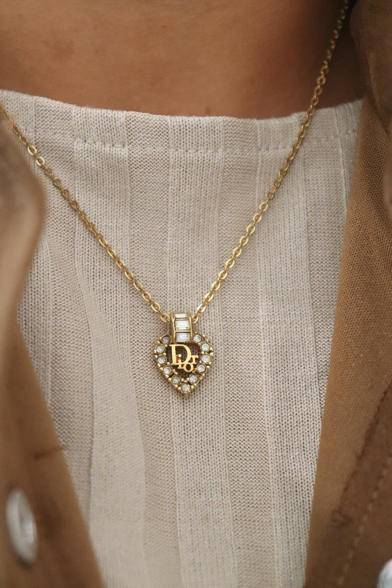 Vintage Dior heart with crystals | Shop Canela Vintage – The