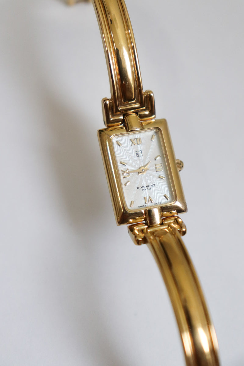 Vintage Givenchy Millesime Gold Bangle Watch | Shop Canela Vintage