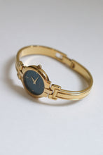 Load image into Gallery viewer, Vintage Givenchy 1990s Blue Dial Gold Plated Bangle Watch