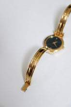 Load image into Gallery viewer, Vintage Givenchy 1990s Blue Dial Gold Plated Bangle Watch