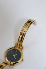 Load image into Gallery viewer, Vintage Givenchy 1990s Blue Dial Gold Plated Bangle Watch