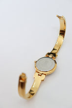 Load image into Gallery viewer, Vintage Givenchy 1990s Blue Dial Gold Plated Bangle Watch