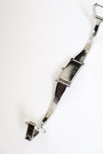 Load image into Gallery viewer, Vintage Gucci Bangle Watch in silver with black dial