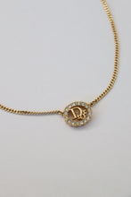 Load image into Gallery viewer, Vintage Dior Diorissimo Crystal Oval Pendant Necklace