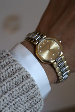 Load image into Gallery viewer, Vintage Christian Dior CD 11P Diamonds Depose Octagon Gold and Silver Quartz Watch