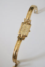 Load image into Gallery viewer, Vintage Givenchy 1990s Gold Dial Plated Bangle Watch