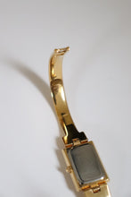 Load image into Gallery viewer, Vintage Givenchy 1990s Black Dial Gold Plated Bangle Watch