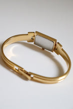 Load image into Gallery viewer, Vintage Givenchy 1990s Black Dial Gold Plated Bangle Watch