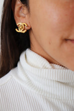 Load image into Gallery viewer, Chanel CC Turnlock Clip-On Earrings 24K GP