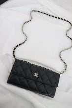 Load image into Gallery viewer, Chanel lambskin quilted flap wallet
