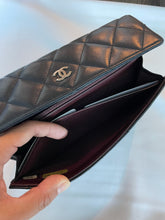 Load image into Gallery viewer, Chanel lambskin quilted flap wallet