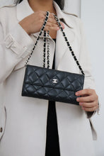 Load image into Gallery viewer, Chanel lambskin quilted flap wallet