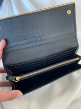 Load image into Gallery viewer, Black Prada leather continental wallet