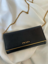 Load image into Gallery viewer, Black Prada leather continental wallet