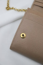 Load image into Gallery viewer, Prada Saffiano metal bar continental flap wallet