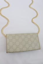 Load image into Gallery viewer, Gucci GG signature ribbon leather wallet