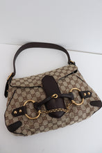 Load image into Gallery viewer, Gucci monogram canvas horsebit bag
