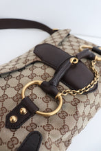 Load image into Gallery viewer, Gucci monogram canvas horsebit bag
