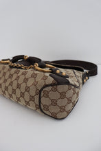 Load image into Gallery viewer, Gucci monogram canvas horsebit bag
