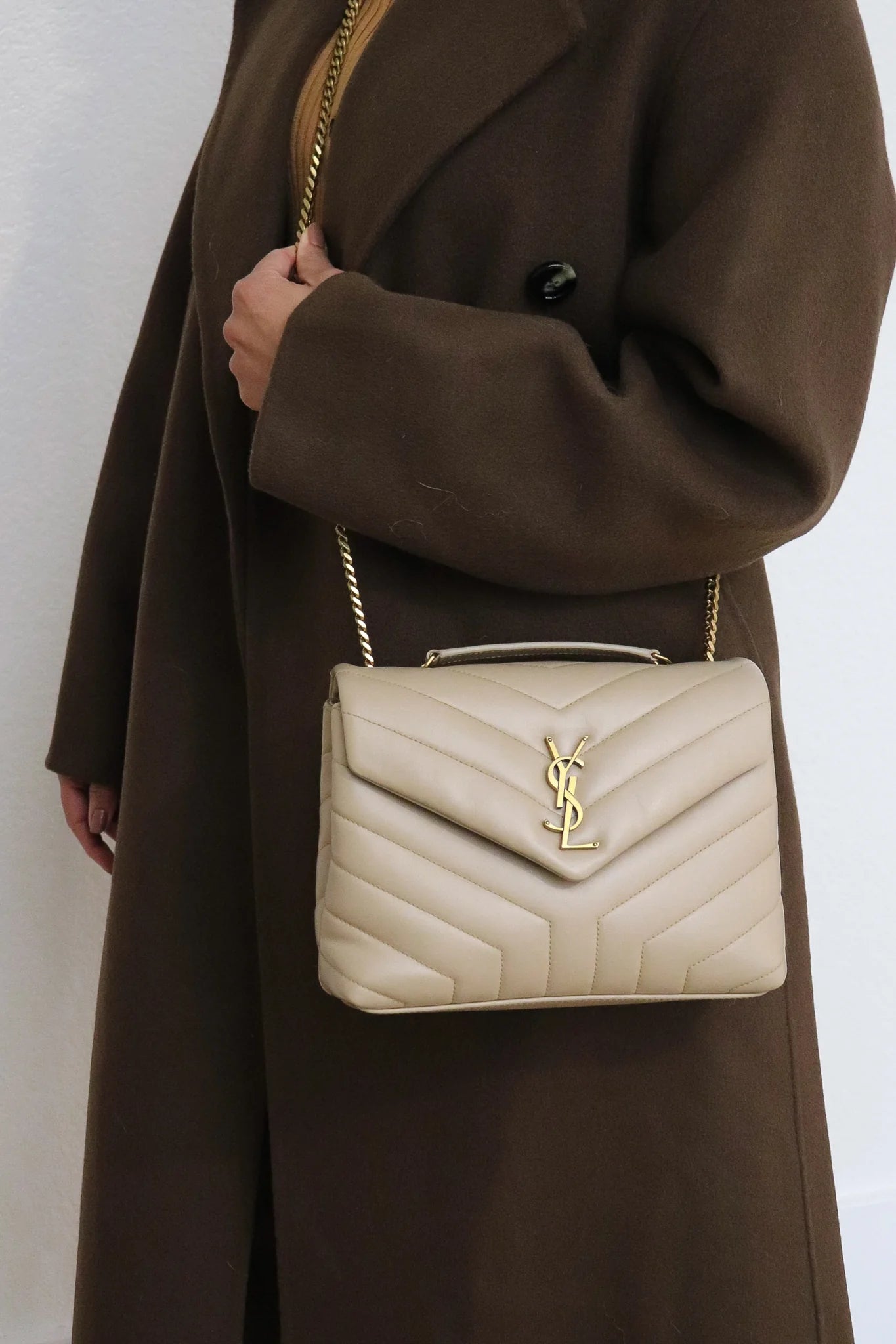 BRAND NEW YSL Loulou Bag in Quilted leather in beige (retails for 2650$)