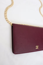 Load image into Gallery viewer, Chanel bifold caviar wallet in burgundy
