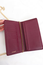 Load image into Gallery viewer, Chanel bifold caviar wallet in burgundy
