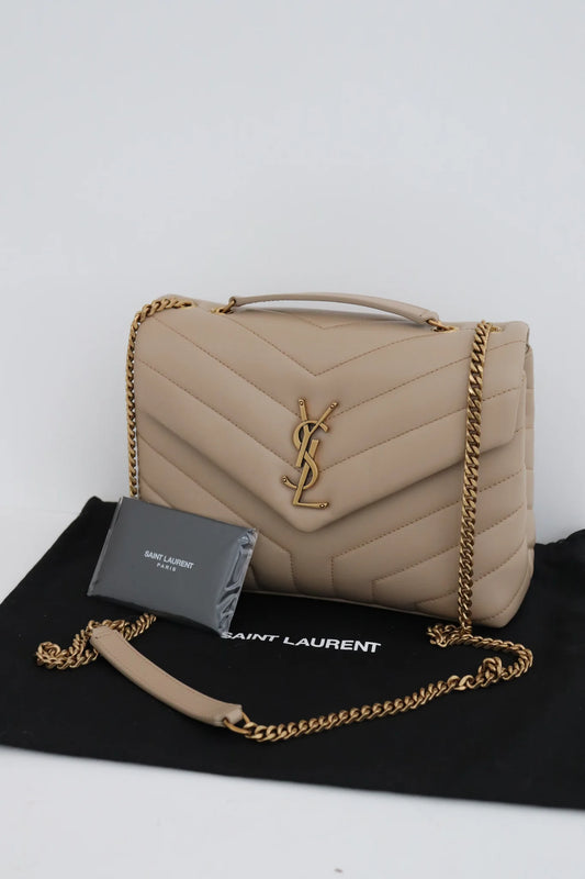 BRAND NEW YSL Loulou Bag in Quilted leather in beige (retails for 2650$)
