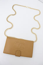 Load image into Gallery viewer, Chanel caviar beige wallet
