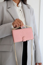 Load image into Gallery viewer, Chanel caviar wallet in pink
