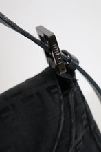Load image into Gallery viewer, Fendi zucchino double flap baguette in black
