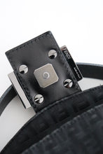 Load image into Gallery viewer, Fendi zucchino double flap baguette in black
